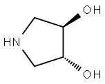 TRANS-3,4-ピロリジンジオール 化学構造式
