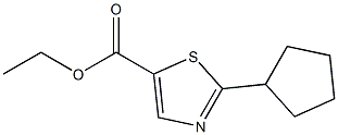 Ethyl 2-cyclopentylthiazole-5-carboxylate 化学構造式