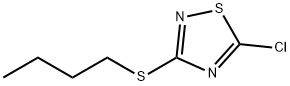 3-(ブチルスルファニル)-5-クロロ-1,2,4-チアジアゾール 化学構造式