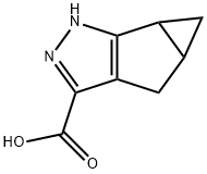 4,4a,5,5a-tetrahydro-1H-cyclopropa[4,5]cyclopenta[1,2-c]pyrazole-3-carboxylic acid 化学構造式