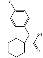 4-[(4-Methoxyphenyl)methyl]oxane-4-carboxylic acid Struktur