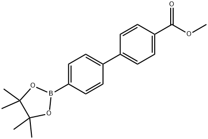 Methyl 4-[4-(tetramethyl-1,3,2-dioxaborolan-2-yl)phenyl]benzoate Struktur