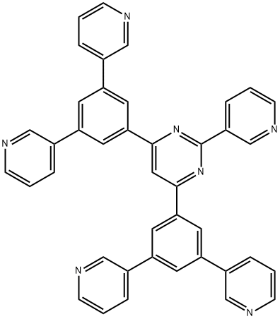 4,6-Bis(3,5-di(pyridin-3-yl)phenyl)-2-(pyridin-3-yl)pyrimidine Structure