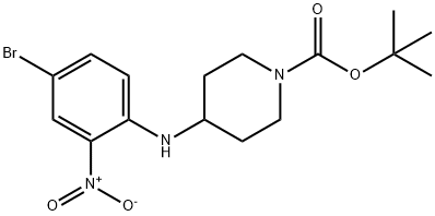 TERT-BUTYL 4-(4-BROMO-2-NITROPHENYLAMINO) PIPERIDINE-1-CARBOXYLATE Struktur