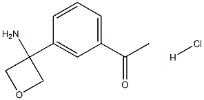 1-(3-(3-AMINOOXETAN-3-YL)PHENYL)ETHANONE HCL Structure