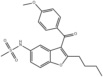 N-[2-Butyl-3-(4-methoxybenzoyl)-5-benzofuranyl]-methanesulfonamide 结构式