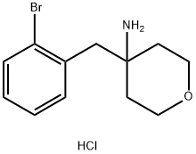 4-[(2-Bromophenyl)methyl]oxan-4-amine hydrochloride Structure