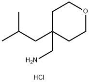 [4-(2-Methylpropyl)oxan-4-yl]methanaminehydrochloride Struktur