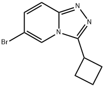 6-ブロモ-3-シクロブチル-[1,2,4]トリアゾロ[4,3-A]ピリジン 化学構造式