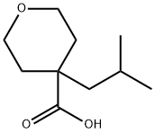 4-(2-メチルプロピル)オキサン-4-カルボン酸 化学構造式