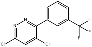 4-Pyridazinol, 6-chloro-3-[3-(trifluoromethyl)phenyl]- Structure