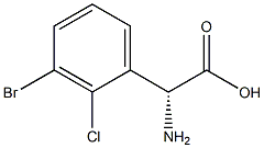 (2R)-2-AMINO-2-(3-BROMO-2-CHLOROPHENYL)ACETIC ACID,1389869-15-1,结构式