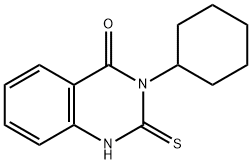 4(1H)-喹唑啉酮,3-环己基-2,3-二氢-2-硫代, 13906-06-4, 结构式