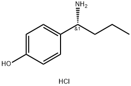 (R)-4-(1-AMINOBUTYL)PHENOL HYDROCHLORIDE Structure