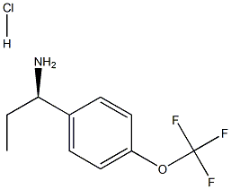 (1R)-1-[4-(TRIFLUOROMETHOXY)PHENYL]PROPYLAMINE HYDROCHLORIDE, 1391401-37-8, 结构式