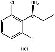 (1S)-1-(2-CHLORO-6-FLUOROPHENYL)PROPAN-1-AMINE HYDROCHLORIDE 化学構造式