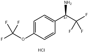 (R)-2,2,2-三氟-1-(4-(三氟甲氧基)苯基)乙-1-胺盐酸盐 结构式