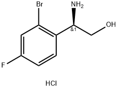 (2R)-2-AMINO-2-(2-BROMO-4-FLUOROPHENYL)ETHAN-1-OL HYDROCHLORIDE Structure