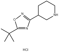 3-(5-tert-Butyl-1,2,4-oxadiazol-3-yl)piperidine hydrochloride Structure