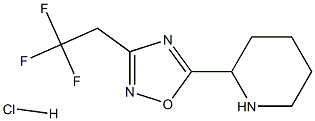 2-[3-(2,2,2-Trifluoroethyl)-1,2,4-oxadiazol-5-yl]piperidine hydrochloride Struktur