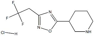 3-[3-(2,2,2-Trifluoroethyl)-1,2,4-oxadiazol-5-yl]piperidine hydrochloride Structure