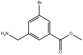 Methyl 3-(aminomethyl)-5-bromobenzoate HCl Struktur