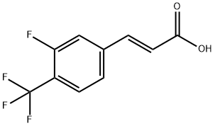 (E)-3-(3-氟-4-(三氟甲基)苯基)丙烯酸, 1395080-16-6, 结构式