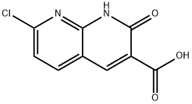 7-CHLORO-2-OXO-1,2-DIHYDRO-1,8-NAPHTHYRIDINE-3-CARBOXYLIC ACID Struktur