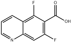 5,7-DIFLUOROQUINOLINE-6-CARBOXYLIC ACID, 1398504-28-3, 结构式