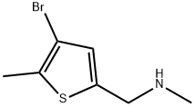 1-(4-溴-5-甲基噻吩-2-基)-N-甲基甲胺,1399658-90-2,结构式