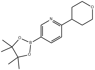 6-(四氢吡喃-4-基)吡啶-3-硼酸频哪醇酯,1402166-28-2,结构式