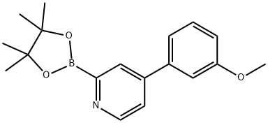 4-(3-methoxyphenyl)-2-(4,4,5,5-tetramethyl-1,3,2-dioxaborolan-2-yl)pyridine Structure