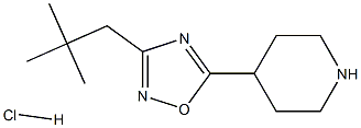 4-[3-(2,2-Dimethylpropyl)-1,2,4-oxadiazol-5-yl]piperidine hydrochloride Structure