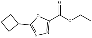 Ethyl 5-cyclobutyl-1,3,4-oxadiazole-2-carboxylate Structure