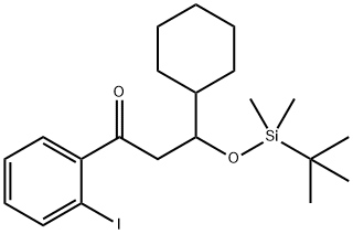 3-((tert-butyldimethylsilyl)oxy)-3-cyclohexyl-1-(2-iodophenyl)propan-1-one 结构式