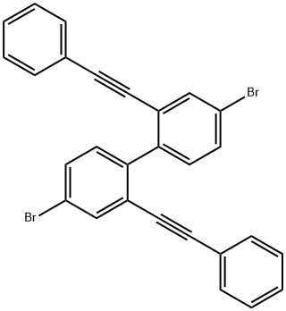 4,4'-dibromo-2,2'-diethynyl-1,1'-biphenyl Structure