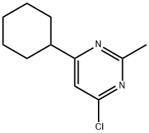 4-chloro-6-cyclohexyl-2-methylpyrimidine Struktur