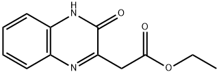 3-オキソ-3,4-ジヒドロキノキサリン-2-酢酸エチル 化学構造式
