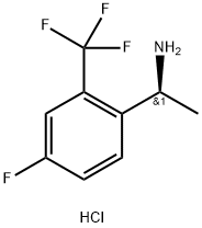 (S)-1-(4-氟-2-(三氟甲基)苯基)乙胺盐酸盐,1415257-77-0,结构式