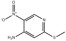 2-(甲硫基)-5-硝基吡啶-4-胺,1415387-39-1,结构式
