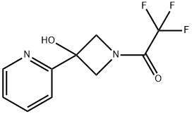 2,2,2-三氟-1-(3-羟基-3-(吡啶-2-基)氮杂环丁烷-1-基)乙酮,1415562-33-2,结构式