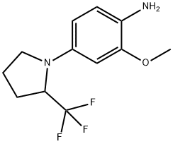 2-METHOXY-4-(2-TRIFLUOROMETHYL-PYRROLIDIN-1-YL)-ANILINE Structure