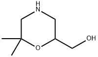 (6,6-Dimethylmorpholin-2-yl)methanol 化学構造式