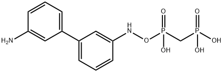 [(3'-Amino-biphenyl-3-ylamino)-phosphono-methyl]-phosphonic acid,1416702-79-8,结构式
