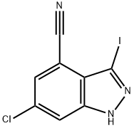 6-chloro-3-iodo-1H-indazole-4-carbonitrile Structure