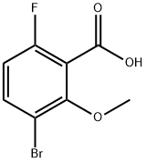 3-溴-6-氟-2-甲氧基苯甲酸 结构式