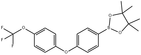 4,4,5,5-Tetramethyl-2-(4-[4-(Trifluoromethoxy)Phenoxy]Phenyl)-1,3,2-Dioxaborolane Struktur