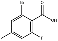 2-溴-6-氟-4-甲基苯甲酸, 1427327-66-9, 结构式