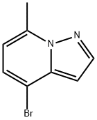 4-ブロモ-7-メチルピラゾロ[1,5-A]ピリジン 化学構造式