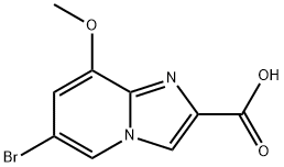 6-BROMO-8-METHOXYIMIDAZO[1,2-A]PYRIDINE-2-CARBOXYLIC ACID,1427377-67-0,结构式